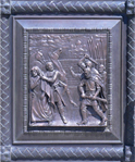 Рельеф "Убиение" на воротах храма Святого Благоверного Великого Князя Игоря Черниговского